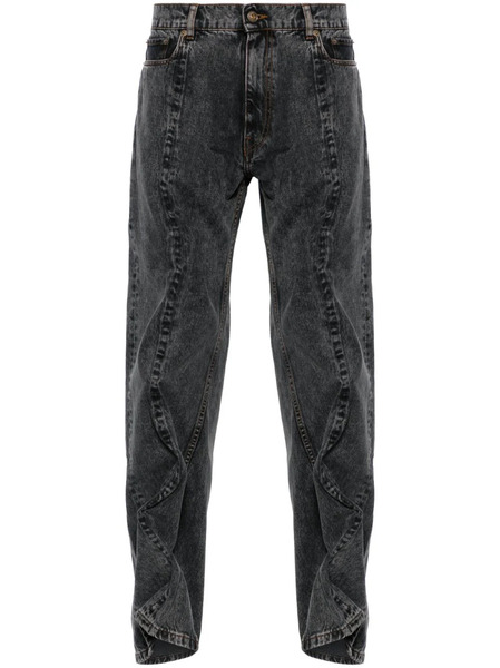  Y/project Evergreen Wire Mid-rise Straight Jeans - Black 