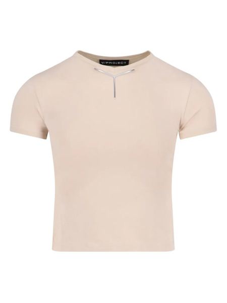  Y/project Logo-appliqué T-shirt - Neutrals 