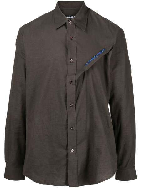  Y/project Long-sleeve Button-fastening Shirt - Grey 