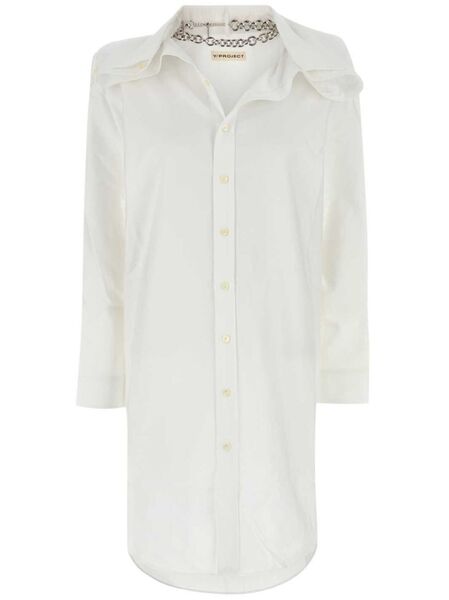  Y/project Oxford Shirt Dress - White 