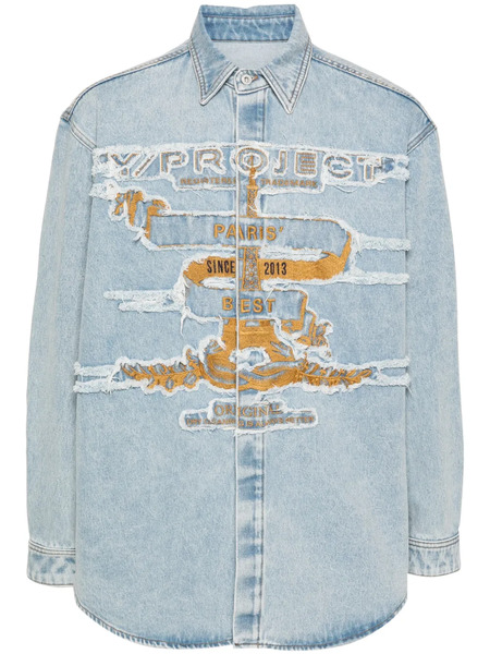  Y/project Paris Best Patch Denim Shirt Blue blue 