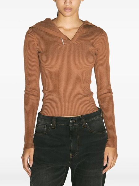  Y/project Ribbed Top - Brown 