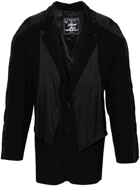  Y/project Scarf-detail Single-breasted Blazer - Black 