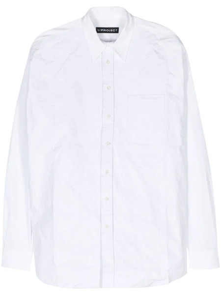  Y/project Scrunched Cotton Shirt - White 