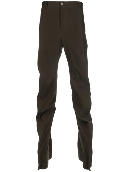  Y/project Slim Banana Draped Trousers - Green 