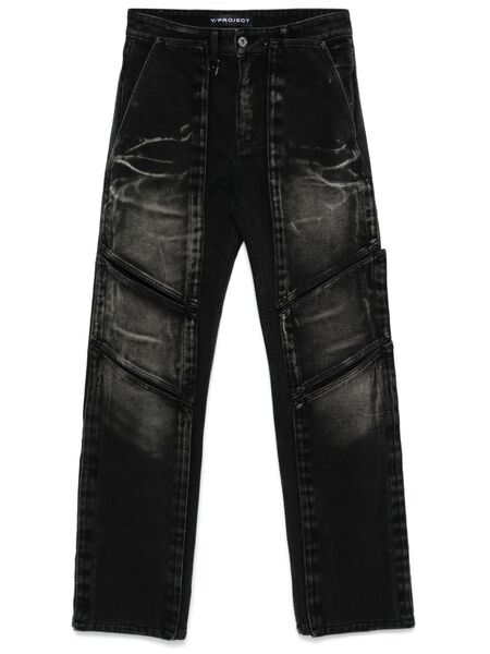  Y/project Touch-strap Multi-panel Jeans - Black 