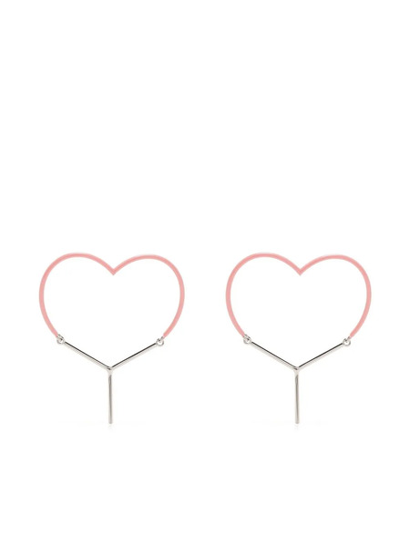  Y/project Two-tone Heart-shape Earrings - Pink 