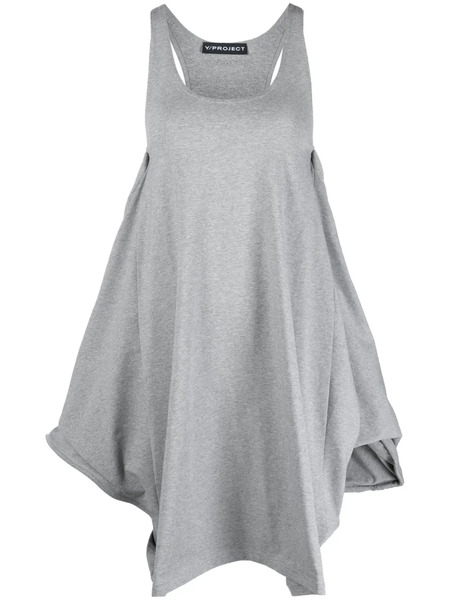  Y/project Wire Twisted Cotton-blend Minidress - Grey 