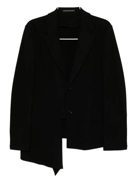  Y's Asymmetric-combed Blazer - Black 
