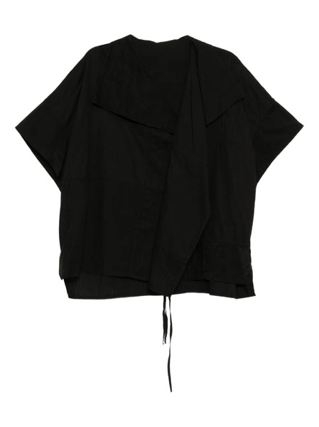  Y's Asymmetric-hem Shirt - Black 