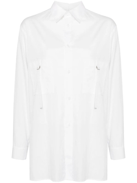  Y's Back-tucked Open-tab Shirt - White 
