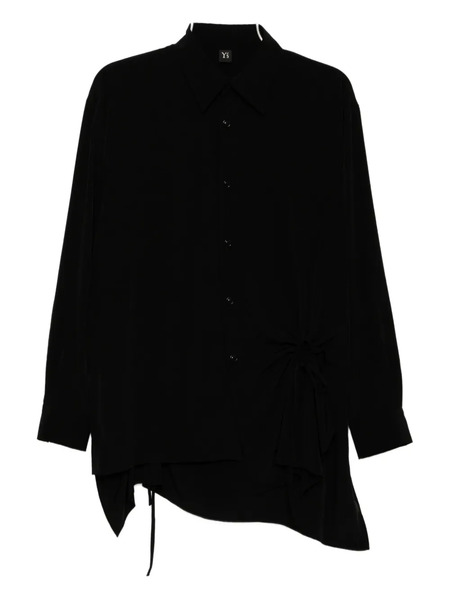  Y's Circle Gathered Blouse - Black 