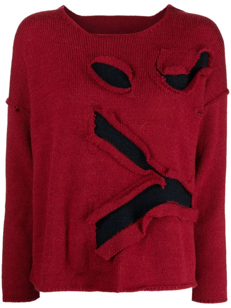  Y's Cut-out Logo Jumper - Red 
