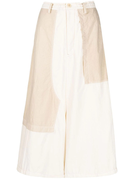  Y's Drop-crotch Wide-leg Trousers - Neutrals 