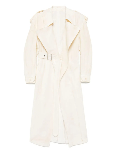  Y's Dump Rooler Printing Trench Coat - Neutrals 