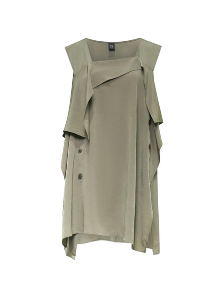  Y's Flared Sleeveless Top - Green 