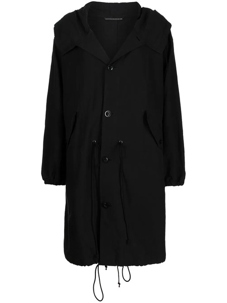  Y's Oversized Hooded Coat - Black 