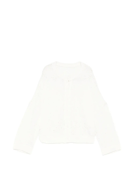  Y's Pointelle Cardigan - White 