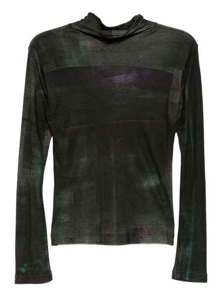 Y's Printed Top - Black 