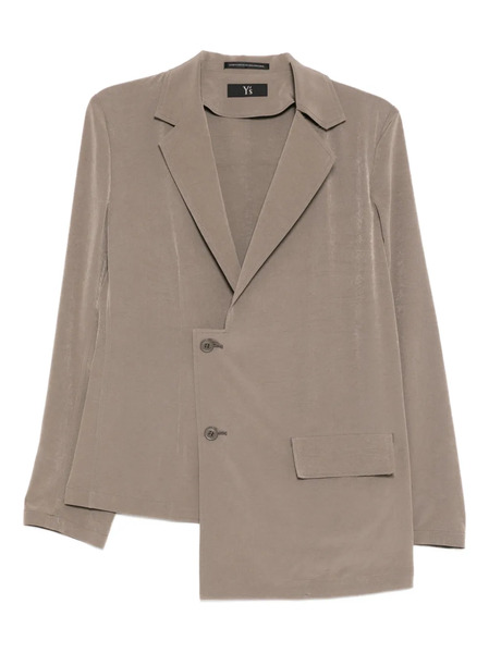 Y's Ta/pe Asymmetric-hem Blazer - Neutrals 