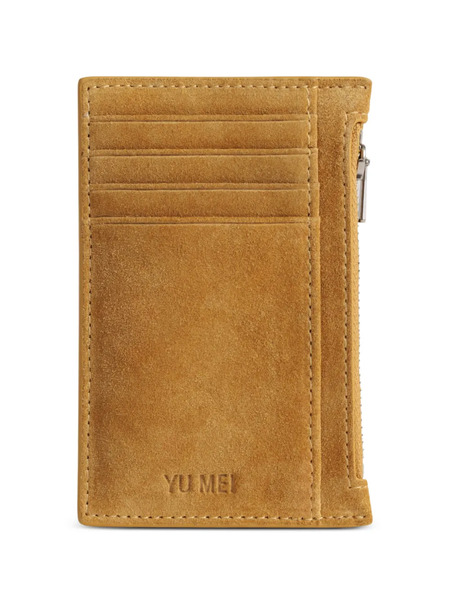  Yu Mei Frank Zip-fastening Suede Wallet - Brown 