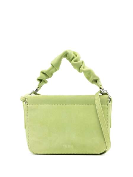  Yu Mei Scrunchie Vi Suede Crossbody Bag - Green 
