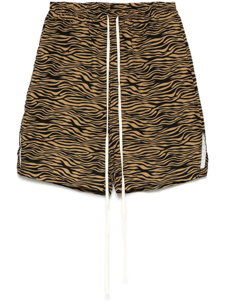  Yuiki Shimoji Tiger-stripes Shorts - Black 