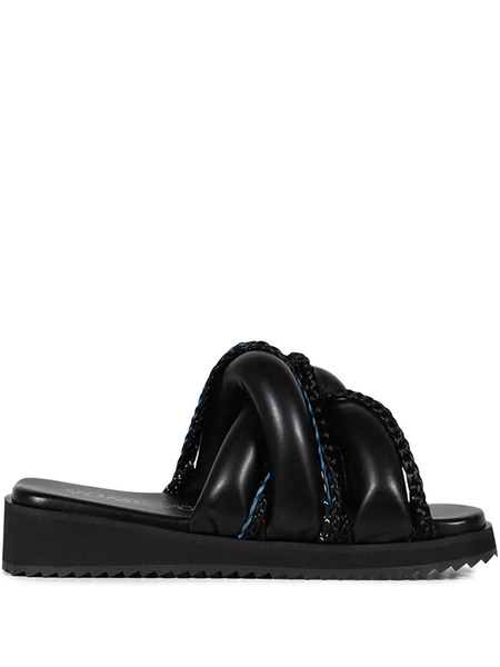  Yume Yume Crossover-strap Slides - Black 