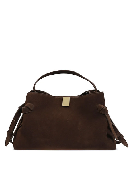  Yuzefi Gyoza Knot Leather Tote Bag - Brown 