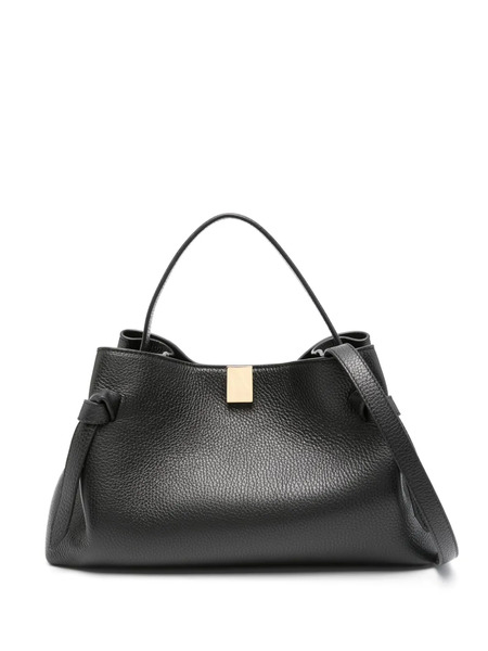  Yuzefi Gyoza Leather Tote Bag - Black 