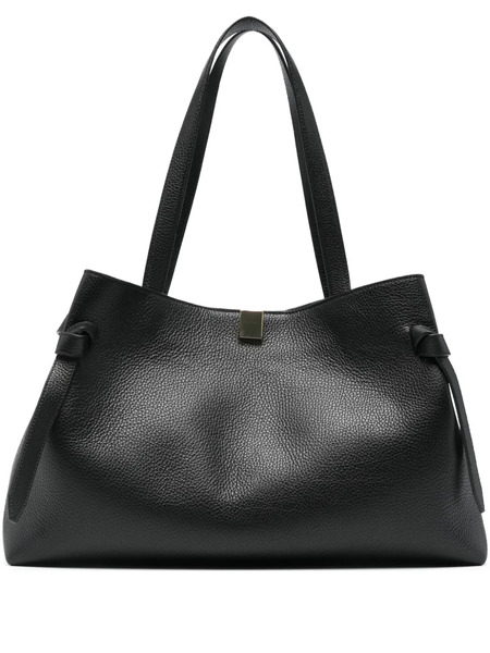  Yuzefi Gyoza Leather Tote Bag - Black 