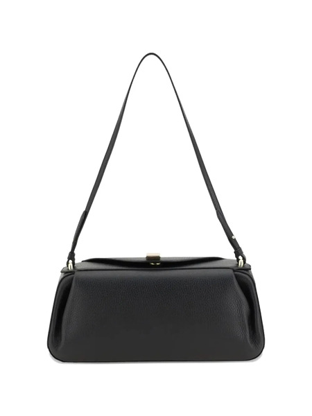  Yuzefi Oyster Pebble-grain Shoulder Bag - Black 