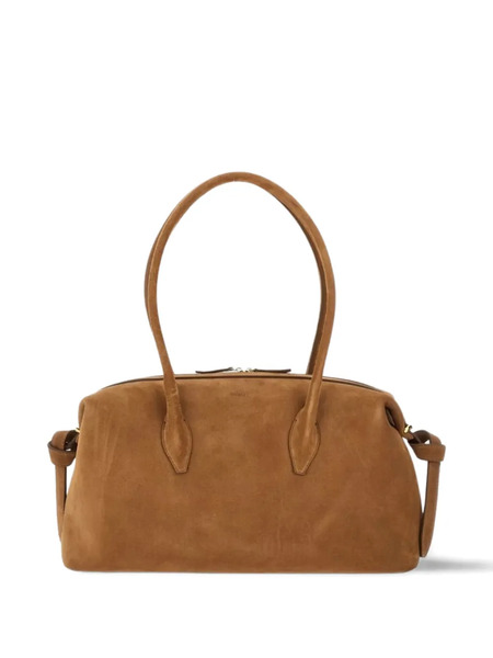 Yuzefi Suede Top-handle Shoulder Bag - Brown 
