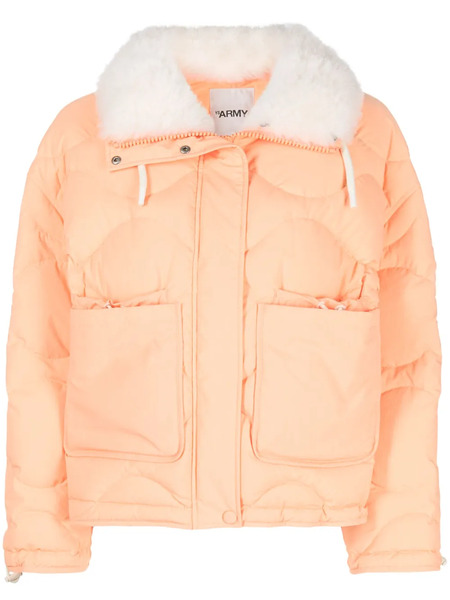  Yves Salomon Concealed-fastening Padded Jacket - Orange 