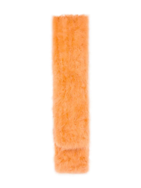  Yves Salomon Feather Shawl - Orange 