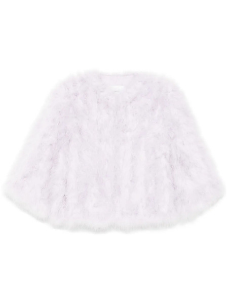  Yves Salomon Feather Silk Jacket - Purple 