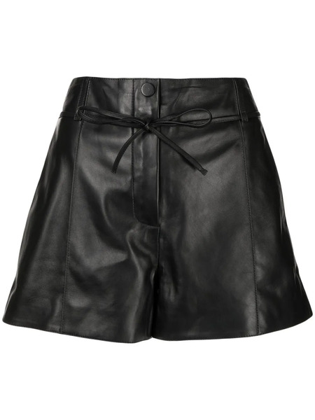  Yves Salomon Flared Drawstring Shorts - Black 