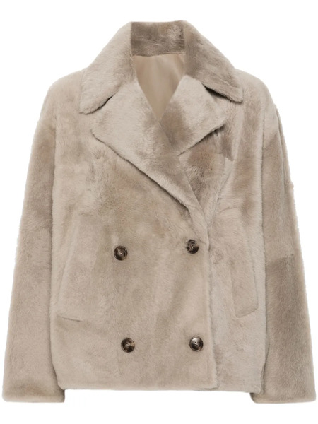  Yves Salomon Fur Jacket - Grey 