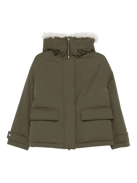  Yves Salomon Hooded Patch-pocket Jacket - Green 