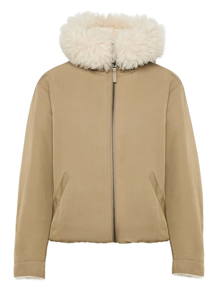  Yves Salomon Hooded Reversible Jacket - Green 