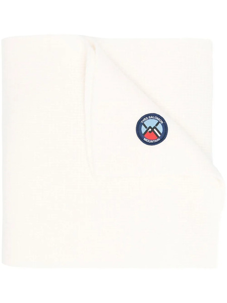 Yves Salomon Knitted Logo-patch Scarf - Neutrals 