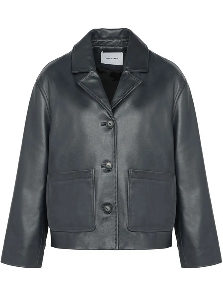  Yves Salomon Leather Jacket - Black 