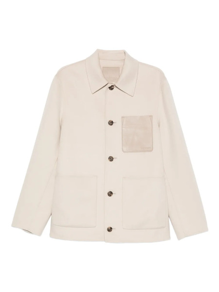  Yves Salomon Patch-pocket Buttoned Shirt Jacket - Neutrals 