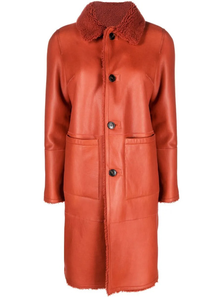  Yves Salomon Reversible Lambskin Coat - Red 