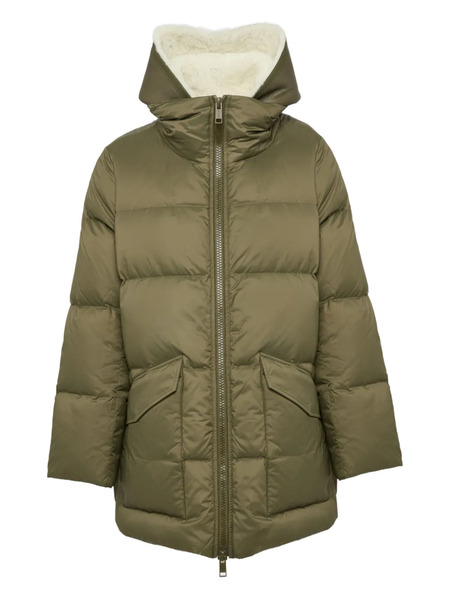  Yves Salomon Shearling Down Jacket - Green 