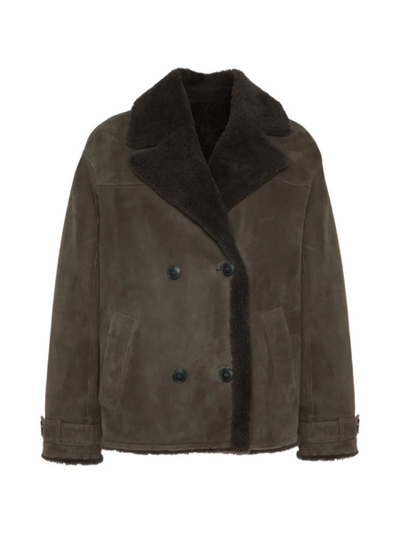  Yves Salomon Shearling Jacket - Brown 