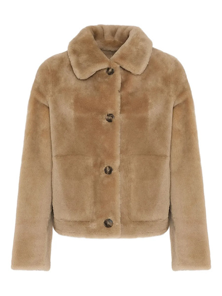  Yves Salomon Shearling Jacket - Neutrals 