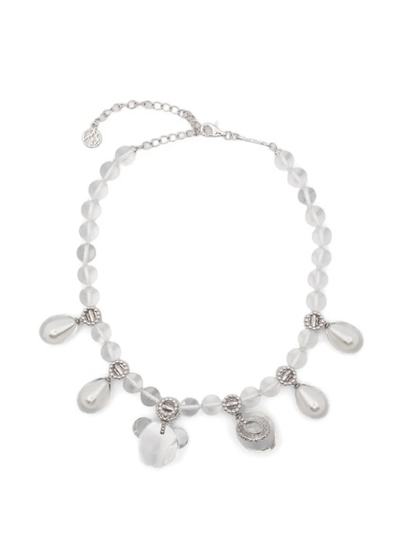  Yvmin Beaded Charm Necklace - Silver 