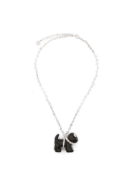 Yvmin Dog-pendant Necklace - Silver 