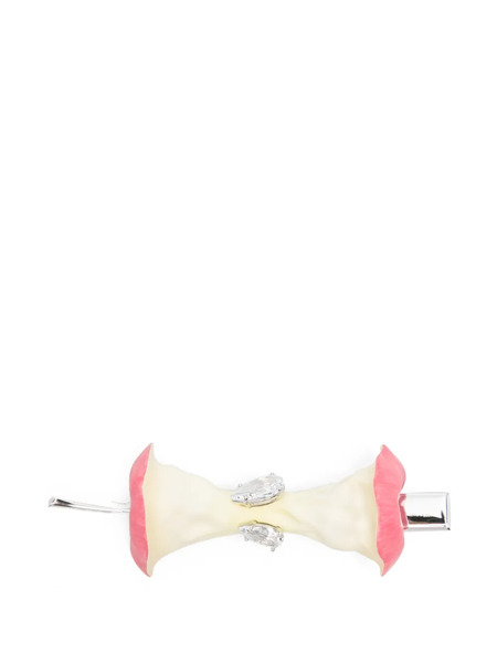  Yvmin Jewelled Apple Hair Clip - Neutrals 